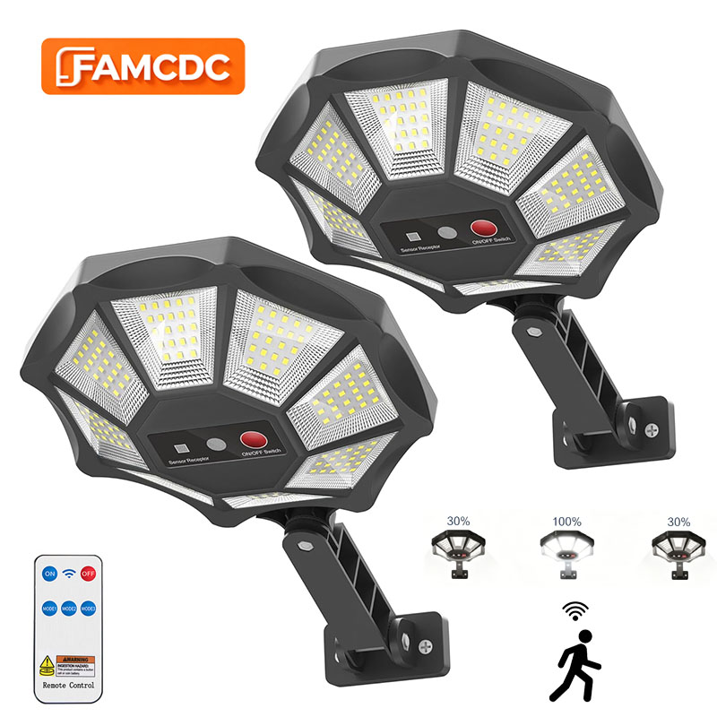 Outdoor Lighting Dusk To Dawn - Luces Solares para Exteriores 168LED 360