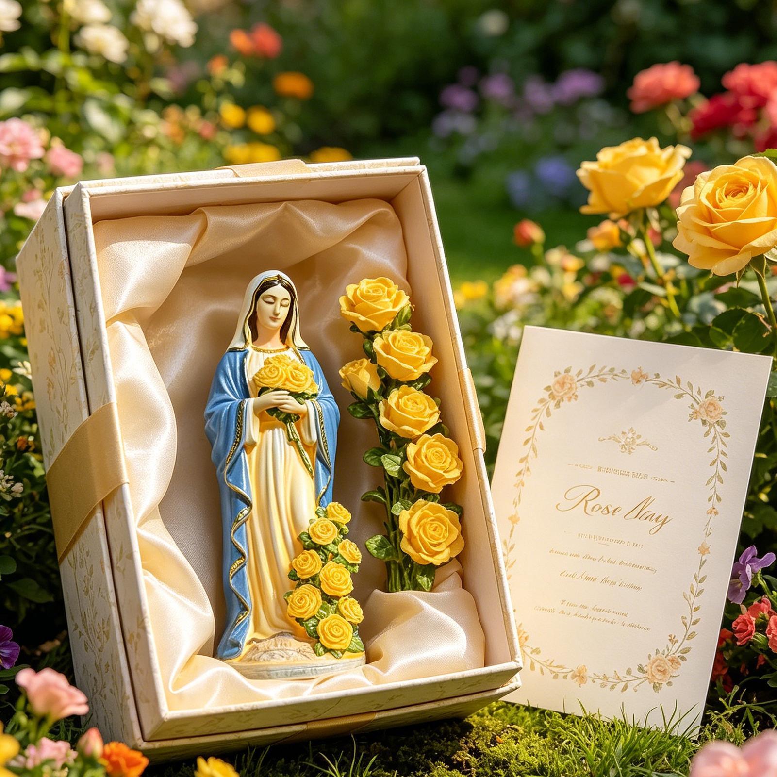 Outdoor Lighting Quality - Estatua solar de la Virgen María,