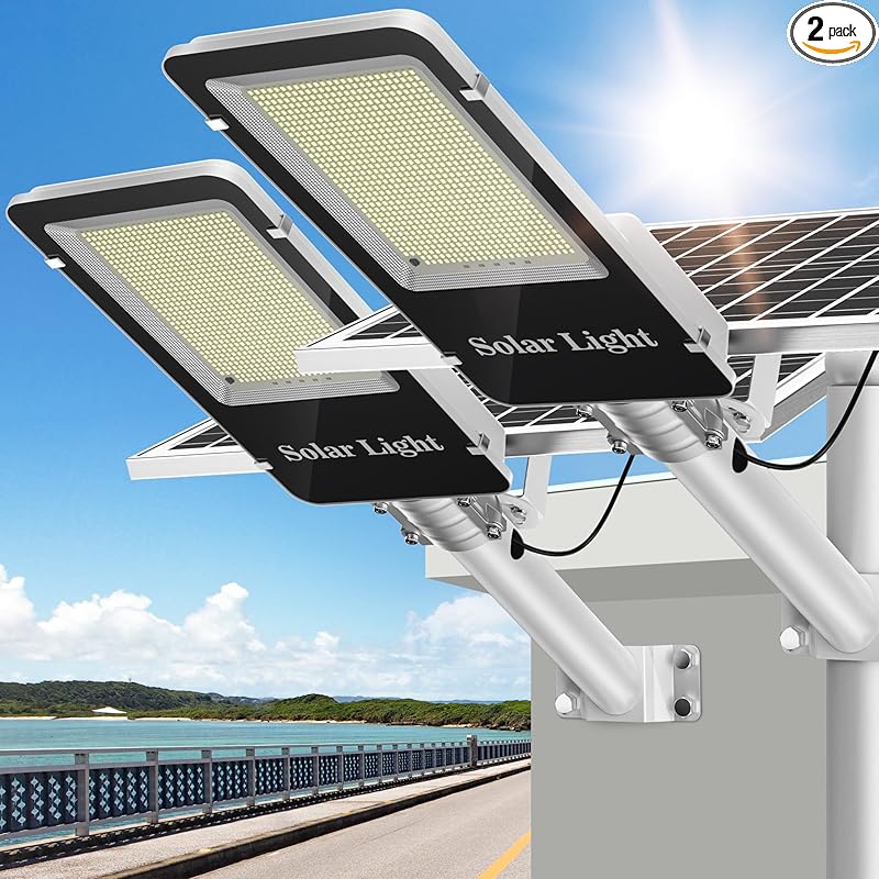 Outdoor Lighting Dusk To Dawn - Juego de 2 Farolas Solares —