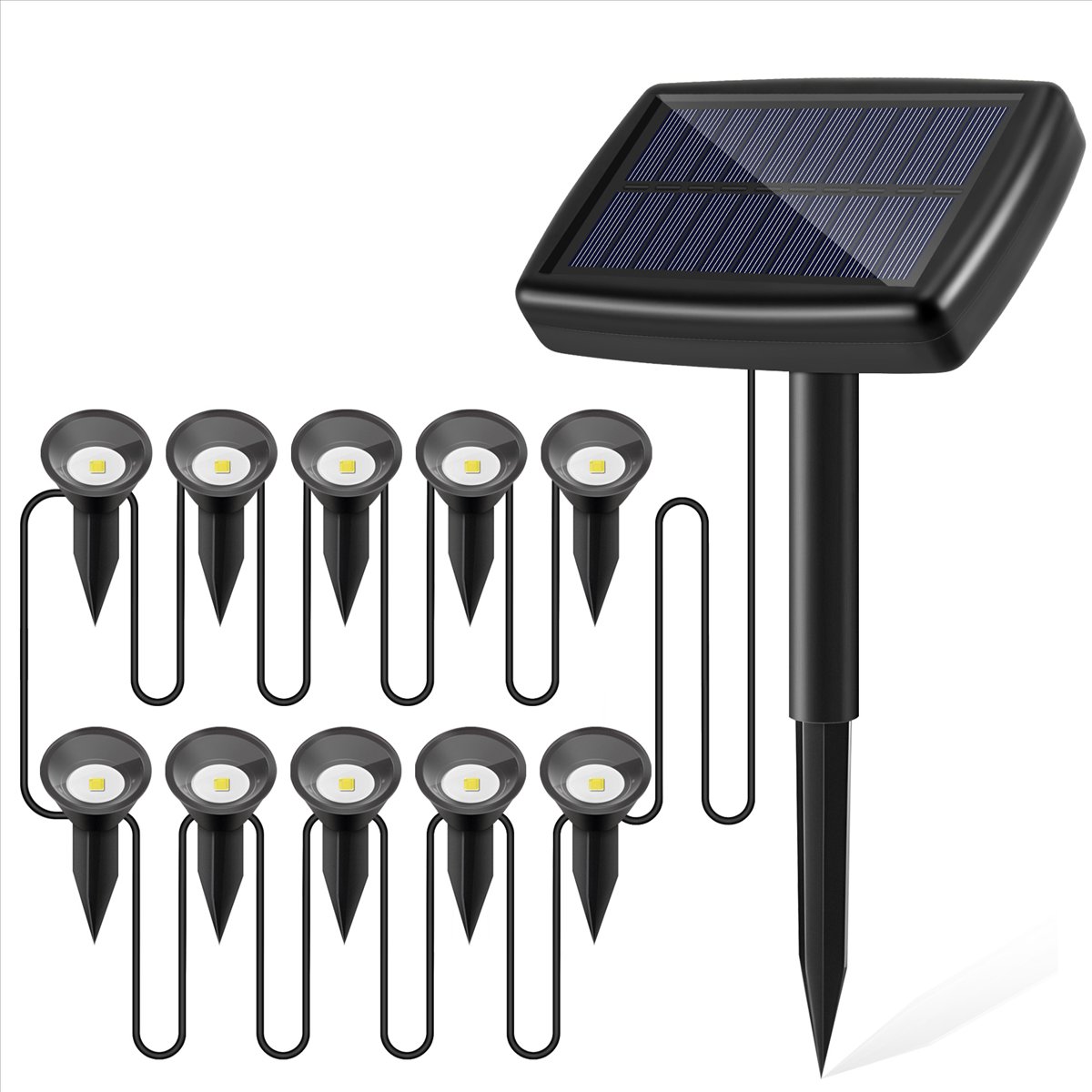 Y17A Luces Solares 10 en 1 par - Solar Path Light reseña y precio
