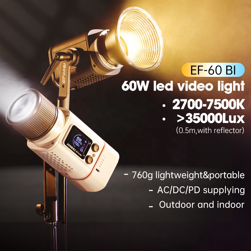 JINBEI EF-60BI 60w Kit de Ilum - Outdoor Lighting Kit Photography reseña y precio