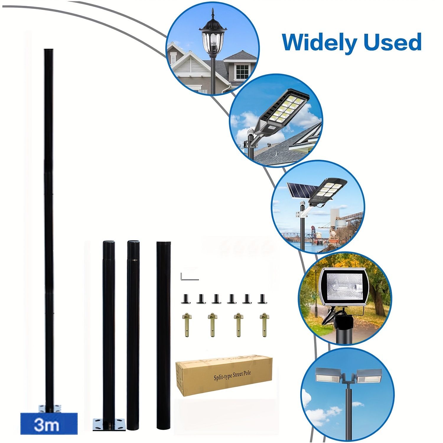 Poste de Lámpara Solar para Ex - Outdoor Lighting Quality reseña y precio